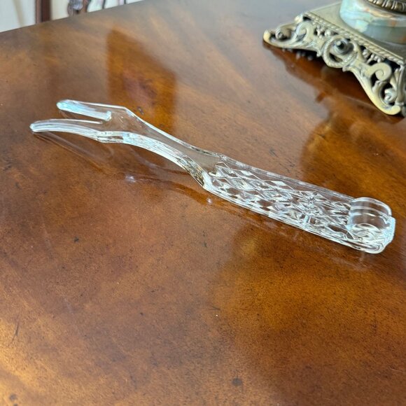 Vintage Anchor Hocking WEXFORD Pattern GLASS Fork for Serving - Picture 5 of 10